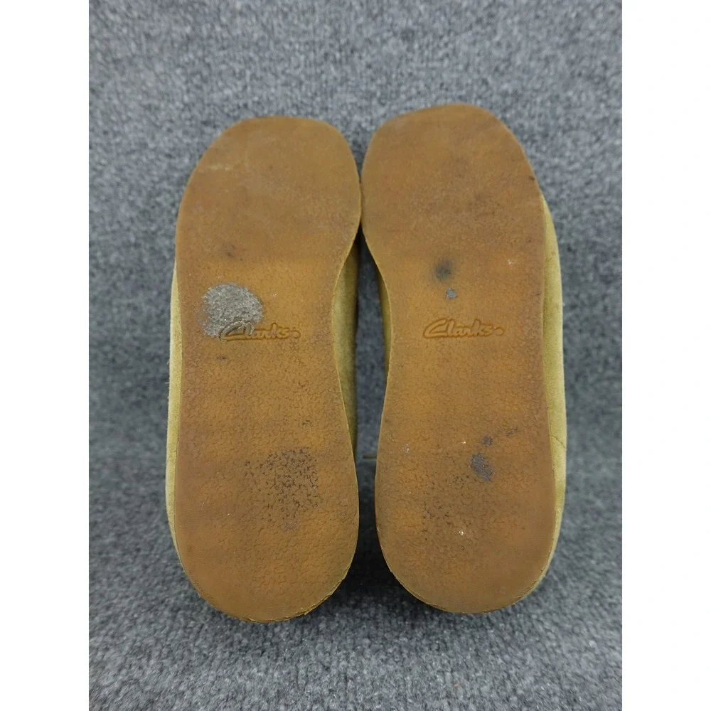 Clarks Wallabee Moccasin Shoes Mens Size 10 Tan Suede Crepe Sole Classic